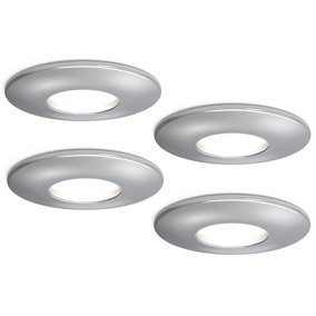 4lite IP65 GU10 Fire Rated Downlight - Chrome 4 Pack