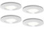 4lite IP65 LED Dimmable Fire Rated 9W Downlight 3000K Matt White Pack of 4