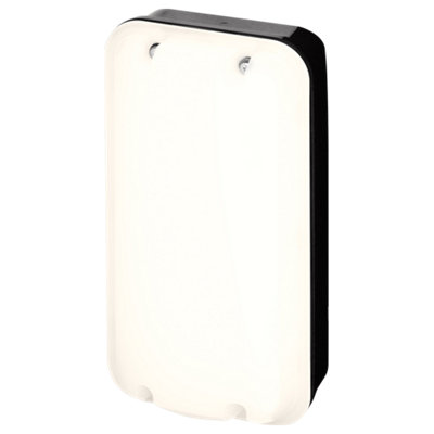4lite Lorica Outdoor Rectangular Bulkhead (Black) 960lm Outdoor Bulk ...