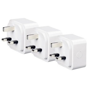 4lite WiZ Connected 3-Pin UK Smart Plug - Pack of 3