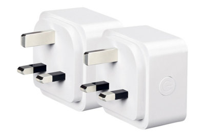 4lite WiZ Connected 3-Pin UK WiFi Smart Plug - 2 Pack