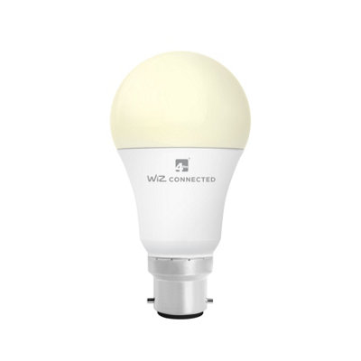 4lite WiZ Connected A60 LED Smart Bulb White Dimmable WiFi B22 Bayonet Fit Pack of 3
