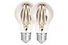 4lite WiZ Connected A60 LED Smart Filament Bulb Smoky Tuneable White E27 Screw Fit Pack of 2