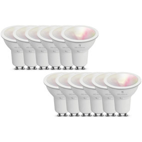 4lite WiZ Connected Colour and Tuneable White LED Smart Bulb WiFi GU10 Pack of 12