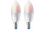 4lite WiZ Connected E14 LED Candle Bulb 4.9W RGB Colour Changeable Dimmable WiFi Bluetooth Pack of 2