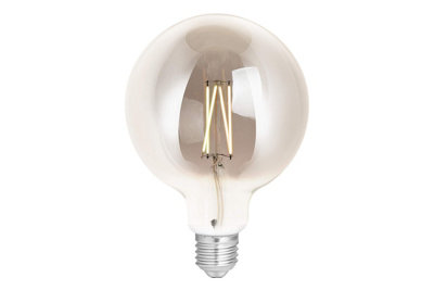 4lite WiZ Connected G125 Smoky White WiFi LED Smart Bulb E27 - Voice Controlled & App Compatible