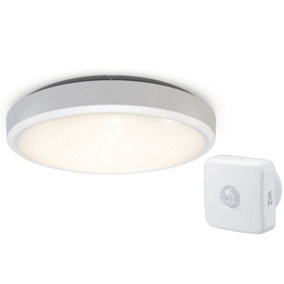 4lite WiZ Connected LED Wall and Ceiling Light IP54 White WiFi / Bluetooth + PIR Sensor