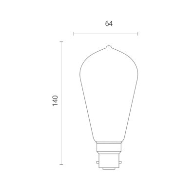 4lite WiZ Connected ST64 LED Smart Filament Bulb Amber WiFi B22 Bayonet Fit Pack of 2