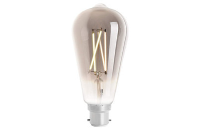 4lite WiZ Connected ST64 Smoky White WiFi LED Smart Bulb with B22 Cap - Voice Controlled Lighting
