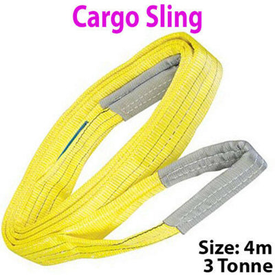 4m 3 Tonne (3000KG) Flat Webbing Strong Cargo Sling Lifting Crane Hoist Strap