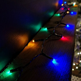 4m Battery Operated Indoor Outdoor Christmas String Lights with 80 Multicoloured LEDs