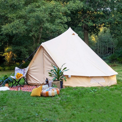 4m Bell Tent - Fire Retardant Cotton 320 - With Flap