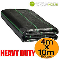 4m by 10m Dihl Weed Membrane Folded Black Polypropylene Weed Membrane