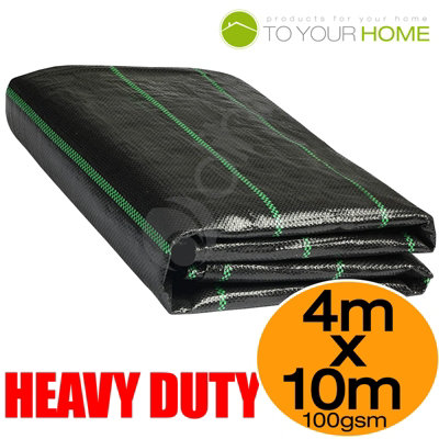 4m by 10m Dihl Weed Membrane Folded Black Polypropylene Weed Membrane