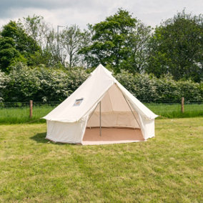4m Kokoon Deluxe XL Bell Tent with Chimney Fitting - 100% cotton canvas