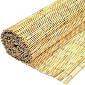 4m x 1.2m Bamboo Screening Roll Natural Fence Panel Peeled Reed Fencing Outdoor Garden
