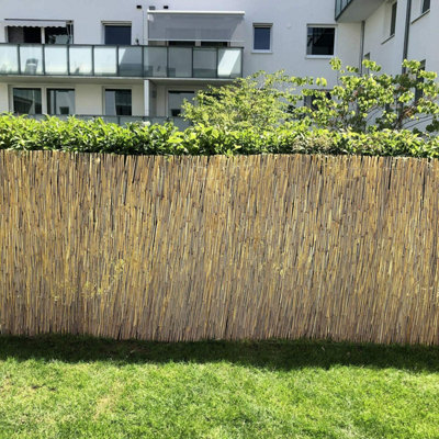 4m x 1.2m Bamboo Screening Roll Natural Fence Panel Peeled Reed Fencing Outdoor Garden - 5