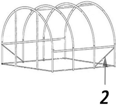 4m x 2m (13' x 7' approx) Pro+ Poly Tunnel Frame Only