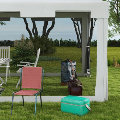 4m x 3m Party Tent Wedding Gazebo Outdoor Waterproof PE Canopy Shade w/ Panel - 9
