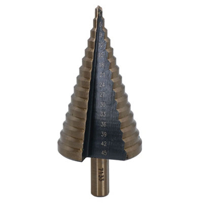 1/8 - 1 - 3/8 Imperial HSS - G Step Drill Cone Conical Cutter 5pc Set In Case