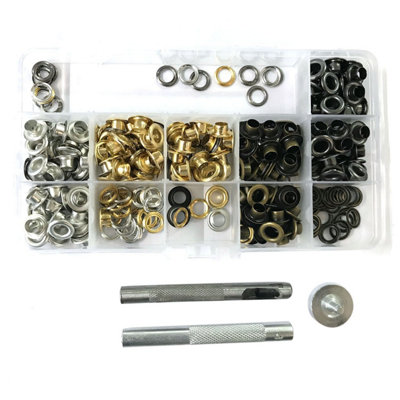 4mm Eyelets with Hand Tools, 200pcs Grommets Eyelets, 4 Colours