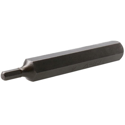 4mm Hex Allen Key Bit 75mm Length 10mm Shank Chrome Vanadium Hardened Tip