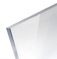 4mm High Impact Clear Glass Like Perspex FlexiGlass TGplex Solid Polycarbonate Roofing Sheet - UV Protected - 1000x2000mm