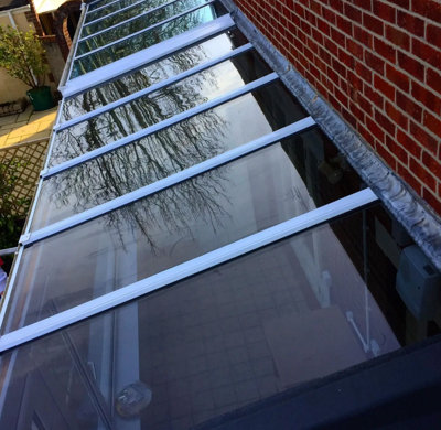 4mm High Impact Clear Glass Like Perspex FlexiGlass TGplex Solid Polycarbonate Roofing Sheet - UV Protected - 700x2000mm - 3