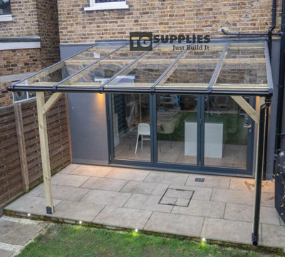 4mm High Impact Clear Glass Like Perspex FlexiGlass TGplex Solid Polycarbonate Roofing Sheet - UV Protected - 700x2000mm - 4