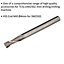 4mm HSS End Mill 2 Flute - Suitable for ys08796 Mini Drilling & Milling Machine