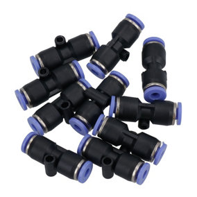4mm (OD) Pneumatic Air Straight Hose Pipe Tube Inline Push Connector Airline 10 Pack