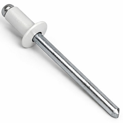 4mm x 10mm - Pack of 100 - ISO 15977 - Pure White RAL 9010 Painted ...