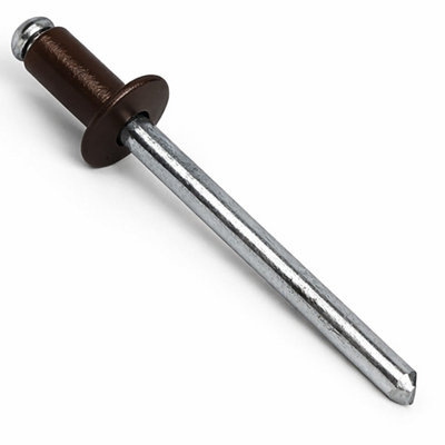 4mm x 10mm - Pack of 100 - ISO 15977 - Sepia Brown RAL 8014 Painted ...