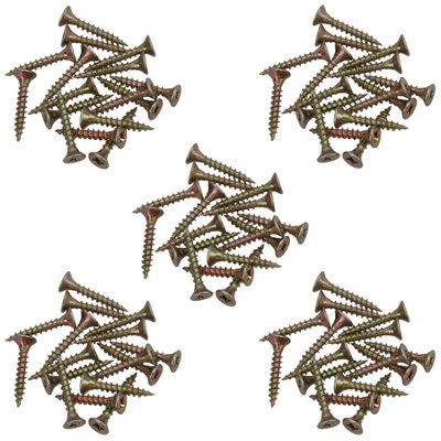 4mm x 25mm Countersunk Wood Chipboard Screw Fasteners PZ2 Drive 80pc