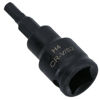 4mm x 45mm 3/8in. Drive Short Impact Impacted Allen Hex Key Socket