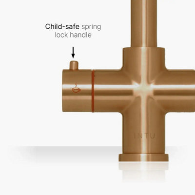4OUR Brushed Copper & Nexus 4-1 Square Instant Boiling Water Tap