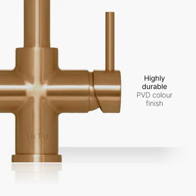 4OUR Brushed Copper & Nexus 4-1 Square Instant Boiling Water Tap