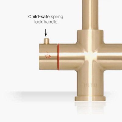 4OUR Brushed Gold & Nexus 4-1 Square Instant Boiling Water Tap