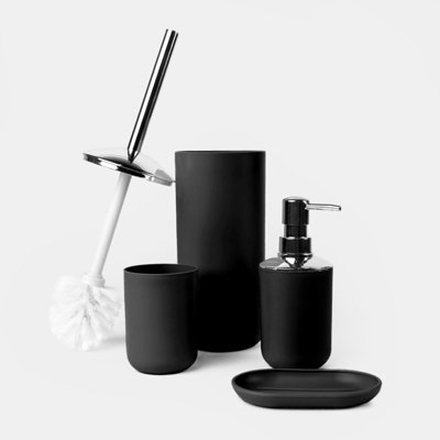 4PC Bathroom Accessories Set Soap Dispenser Holder Tumbler Toothbrush - 6