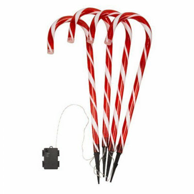 4pc Candy Cane Stake Light Set - 3