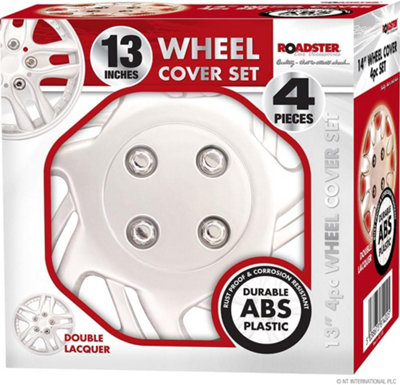 4Pc Car Wheel Cover Set Tyre Rust Proof Corrosion Resistant 13 Inch