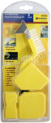 4pc Caulking Tool Set Grout Corner Cleaner Multi Purpose Silicone Tile