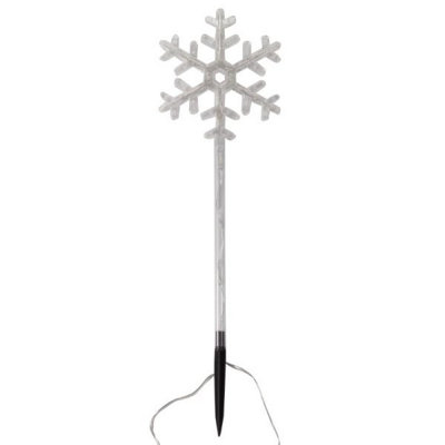 4pc Christmas Snowflake Stake Lights - Multicoloured