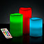 4Pc Colour Changing Led Wax Mood Candles Vanilla Scented Flameless With Remote
