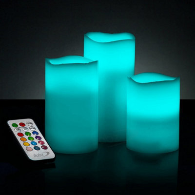 Colour changing led candles store with remote control