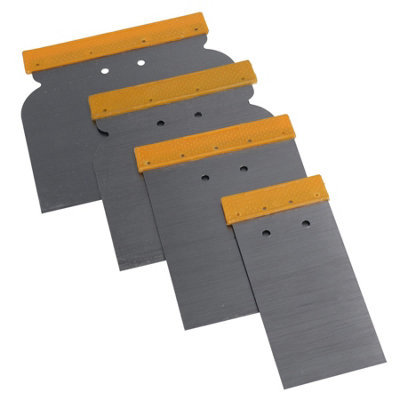 4pc Decorators Decorating Flexible Metal Filling Blades Scrapers 50mm ...