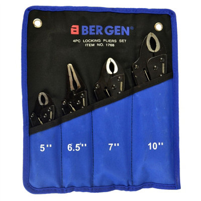 4pc Locking Grip Wrench Set Vice Locking Pliers Mole Grips Heavy Duty AT017
