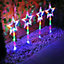 4pc Multicoloured LED Star Stake Lights
