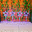 4pc Multicoloured LED Star Stake Lights