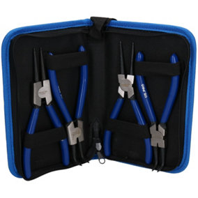 4pc professional 7" circlip plier / pliers set in a carry case AT336